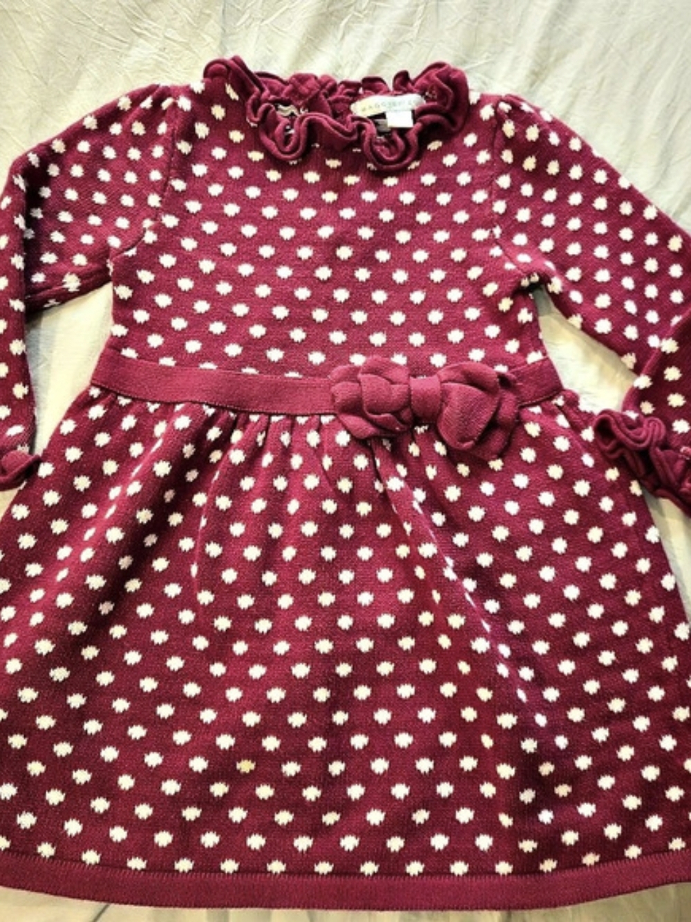 Maggie & Zoe Girls' Red & White Polka Dot Dress Size 3T